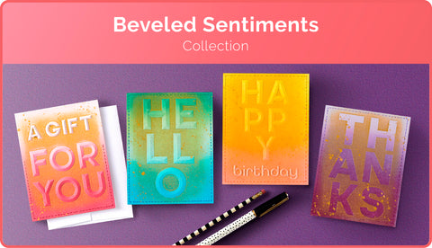 Beveled Sentiment A2 Cardfront