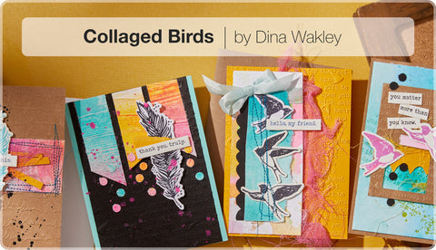 Collaged Birds by Dina Wakley