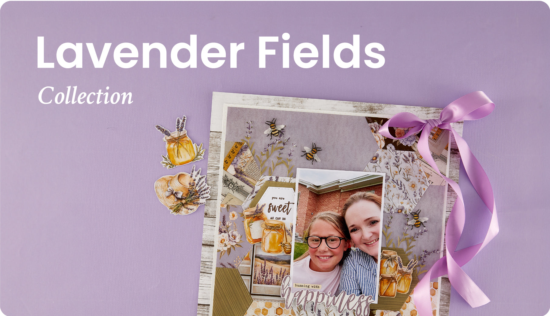 Simple Vintage Lavender Fields with Simple Stories