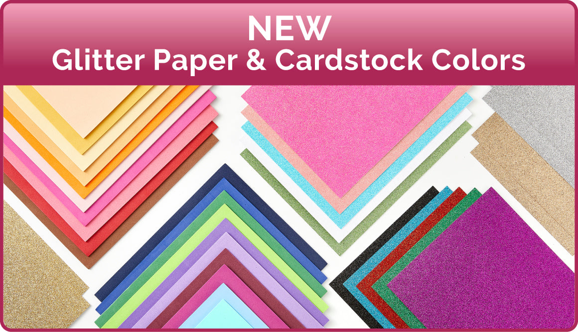 New Glitter Paper & Cardstock Colors Spellbinders Wholesale