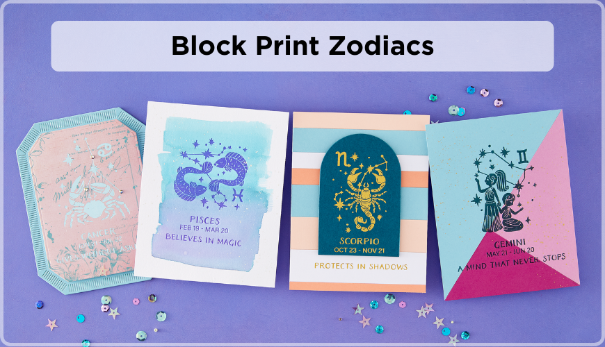 Block Print Zodiacs