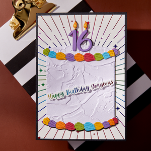 Bougie Birthday Sentiments Press + Foil Plate & Die Set by Nina Boettcher