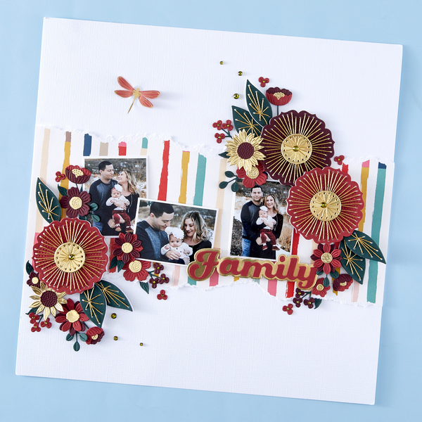 Stitched Petal Bloom Etched Dies from the Storytelling by Spellbinders Collection