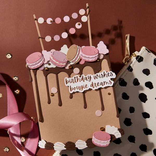 Bougie Birthday Sentiments Press + Foil Plate & Die Set by Nina Boettcher