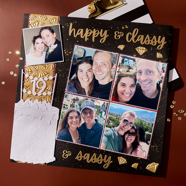 Born to Sparkle 3D Embossing Folder and Stencil Bundle by Nina Boettcher