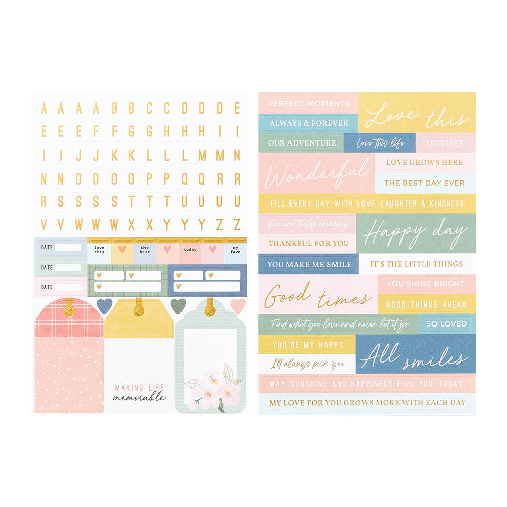 Heartfelt Cardstock Sticker Pack from Rosie's Studio