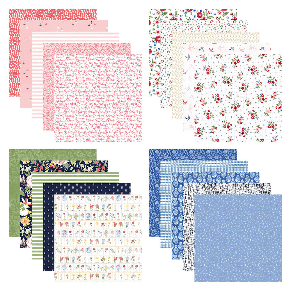 Bayfair 12x12" Designer Paper Pack 20 sheet