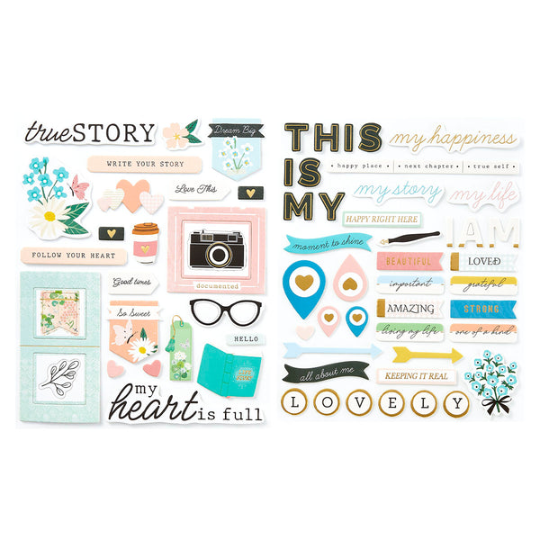 Rosie's Studio Hello It's Me! Chipboard Stickers