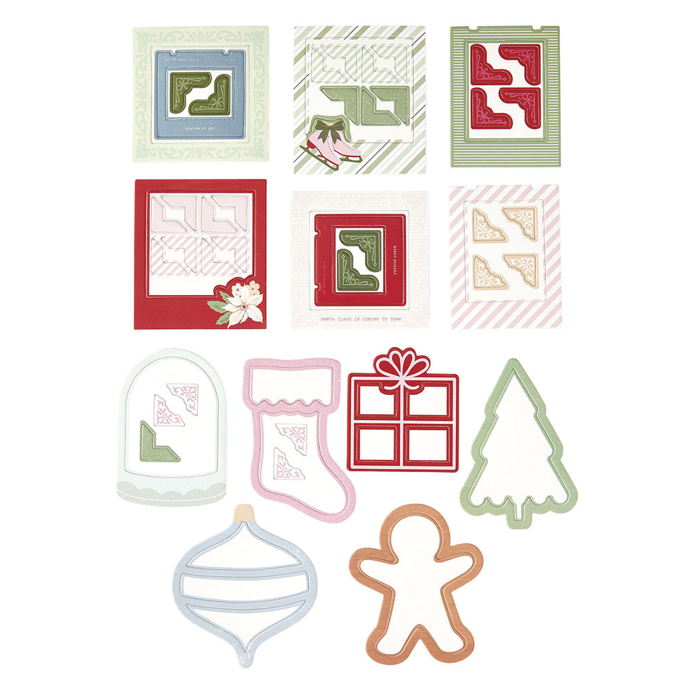 Rosie's Studio Peppermint Twist Chipboard Frames & Corners
