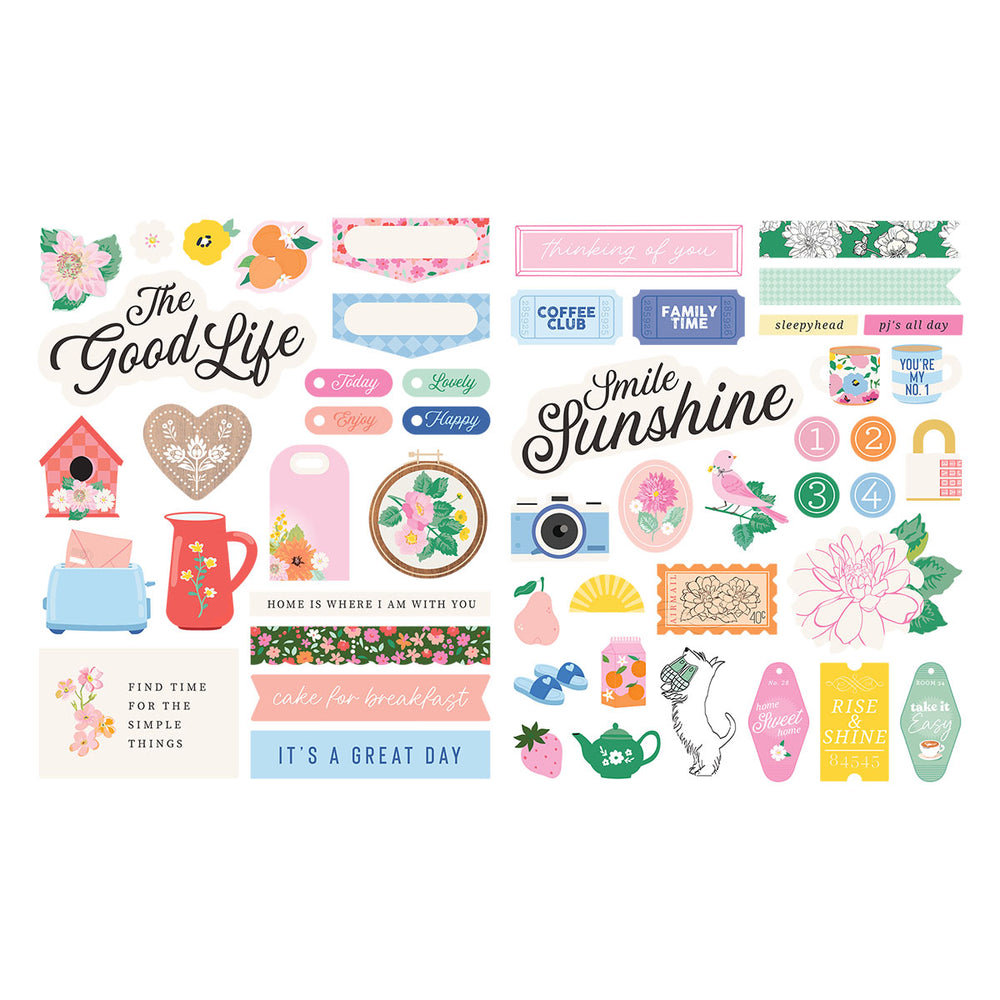Rosie's Studio Breakfast in Bed Chipboard Stickers