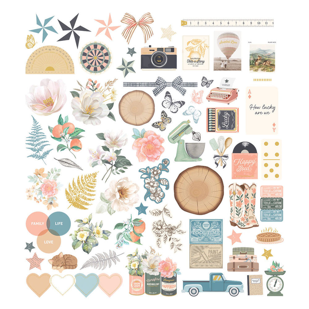 Rosie's Studio Clementine Diecut Cardstock  Ephemera