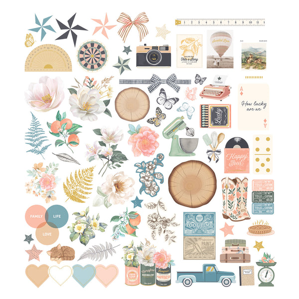 Rosie's Studio Clementine Diecut Cardstock  Ephemera