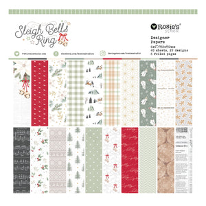 Rosie's Studio Sleigh Bells Ring 6 x 6" Designer Paper Pad