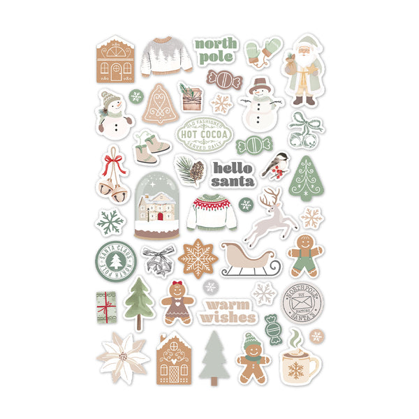 Rosie's Studio Sleigh Bells Ring Puffy Stickers