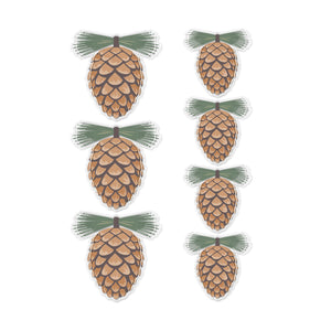 Rosie's Studio Sleigh Bells Ring Pinecones Dimensional Acetate Stickers