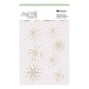 Rosie's Studio Sleigh Bells Ring Stars Dimensional Acetate Stickers
