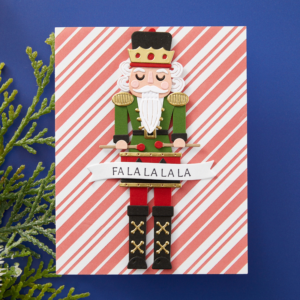Candy Candy Stripes Press Plate from the Dancin Christmas Friends Collection