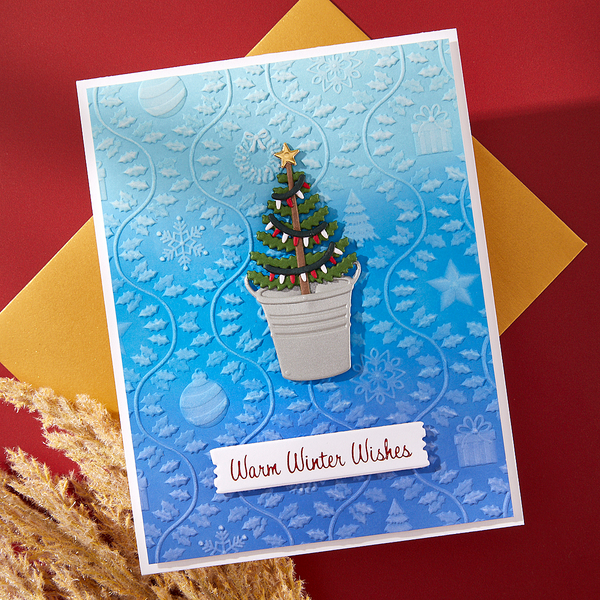 Christmas Rocking Chair Etched Dies from the Country Christmas Collection by Annie Williams