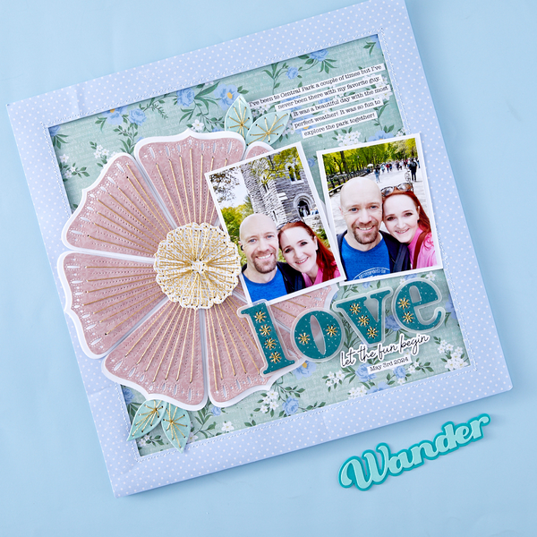 Stitched Petal Bloom Etched Dies from the Storytelling by Spellbinders Collection