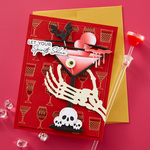 Boos! Cocktails Etched Dies from the Happy Hour Collection