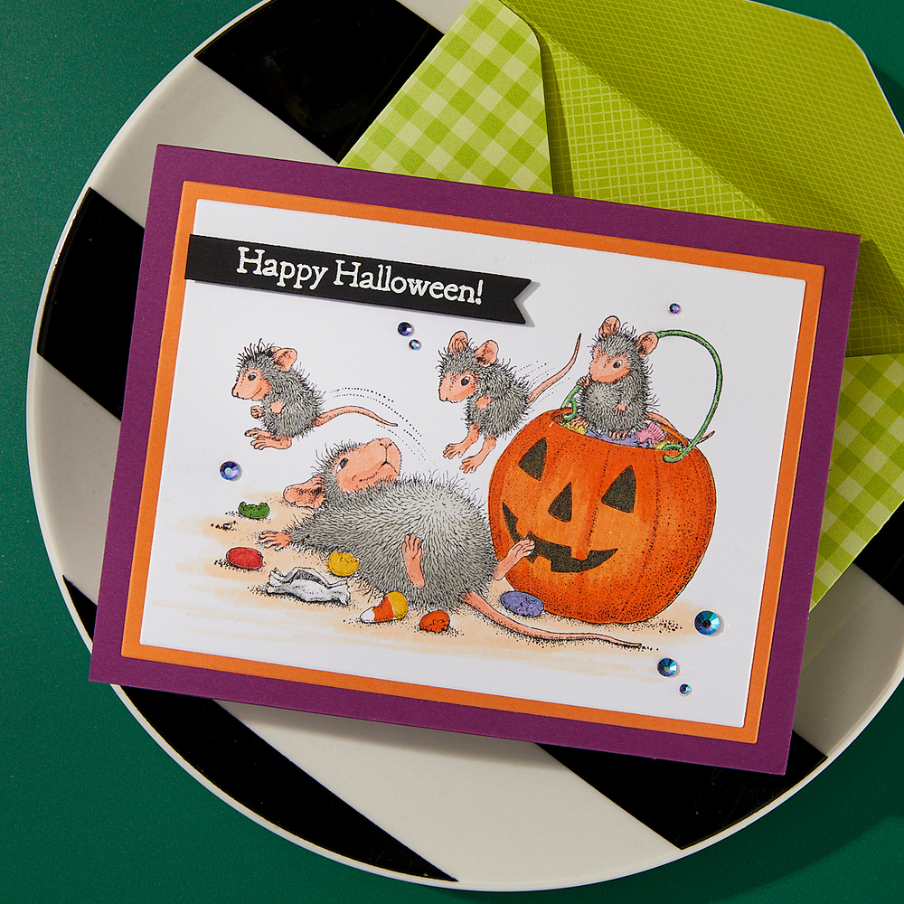 Trick or Treat! Cling Rubber Stamp Set from the House-Mouse Tree-mendous Christmas Collection