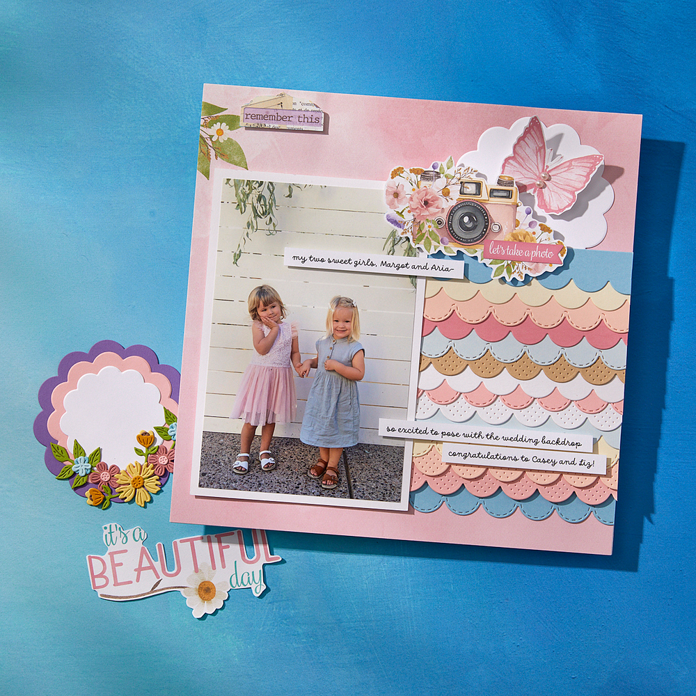 Stitch & Dots Scallop Borders Etched Dies with Simple Stories