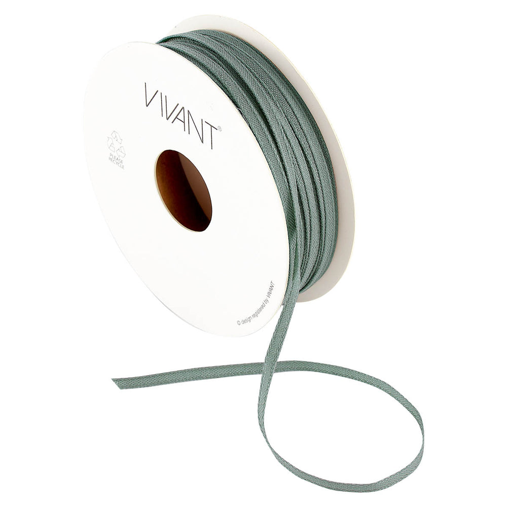 Vivant Texture Sage Green Narrow Ribbon - 21.87 yards