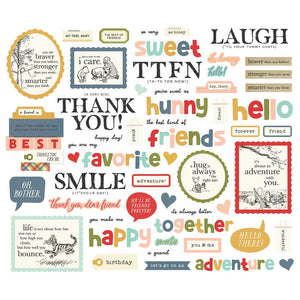 Simple Stories - Say Cheese Classic Pooh Sentiment Bits & Pieces