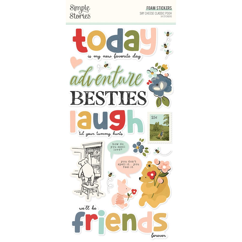 Simple Stories - Say Cheese Classic Pooh Foam Stickers