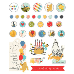 Simple Stories Say Cheese Classic Pooh Birthday - Decorative Brads
