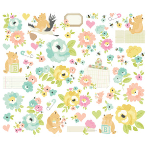 Simple Stories Say Cheese Classic Pooh Baby Floral Bits & Pieces