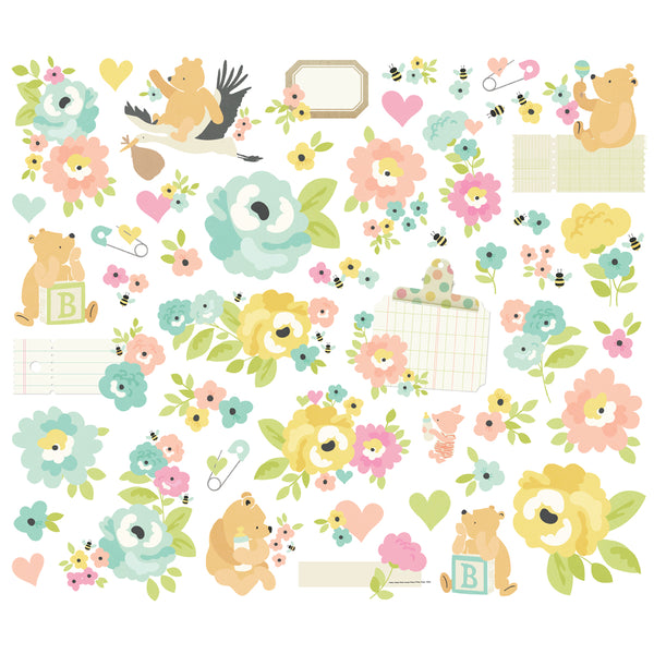 Simple Stories Say Cheese Classic Pooh Baby Floral Bits & Pieces
