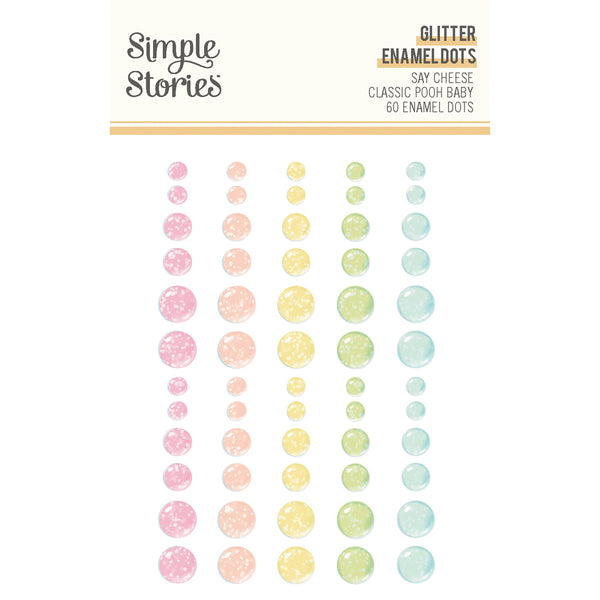 Simple Stories Say Cheese Classic Pooh Baby Glitter Enamel Dots