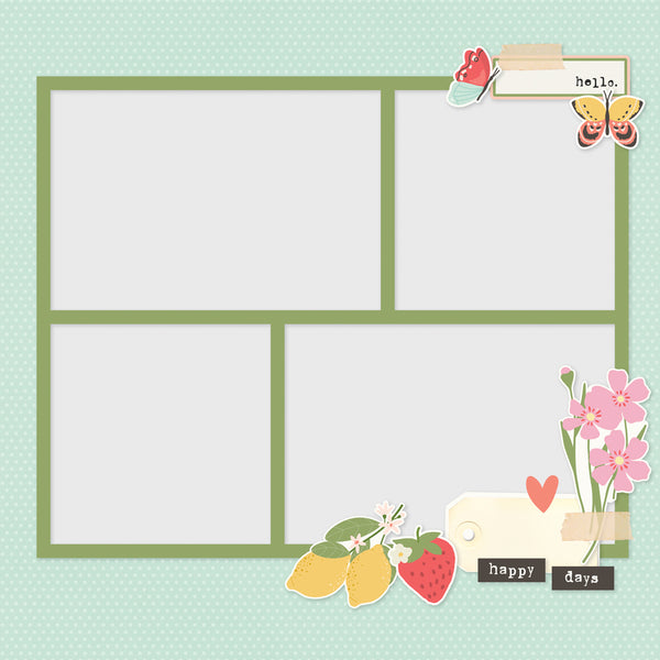 Simple Stories Pink Lemonade Simple Pages Page Pieces
