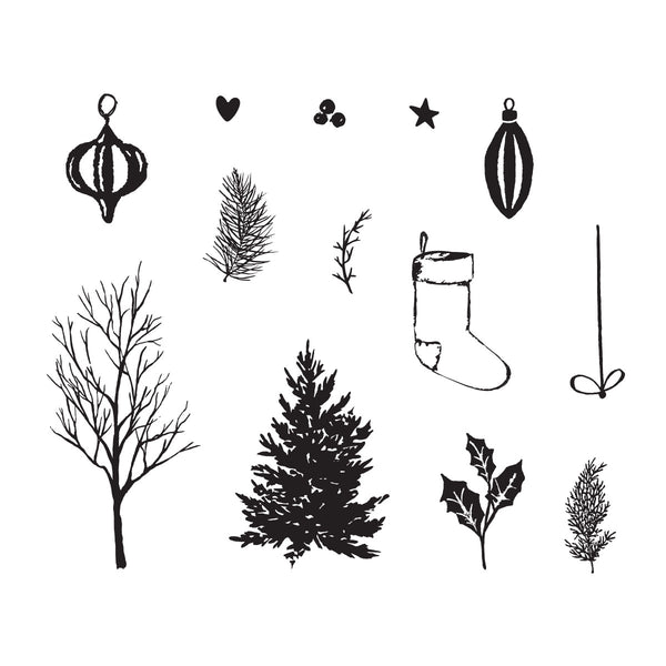 Simple Vintage Evergreen Memories Stamp & Die Bundle by Simple Stories