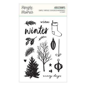 Simple Vintage Evergreen Memories Stamp & Die Bundle by Simple Stories