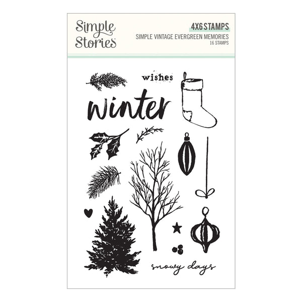 Simple Vintage Evergreen Memories Stamp & Die Bundle by Simple Stories