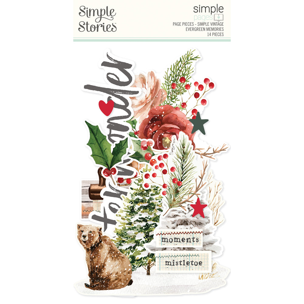 Simple Stories Simple Vintage Evergreen Memories Simple Pages Page Pieces