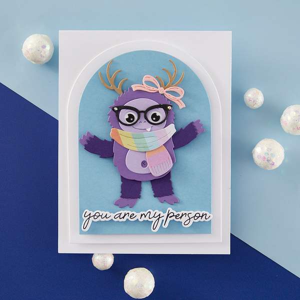 Rocky the Dancin Yeti Etched Dies from the Monster Friends Collection