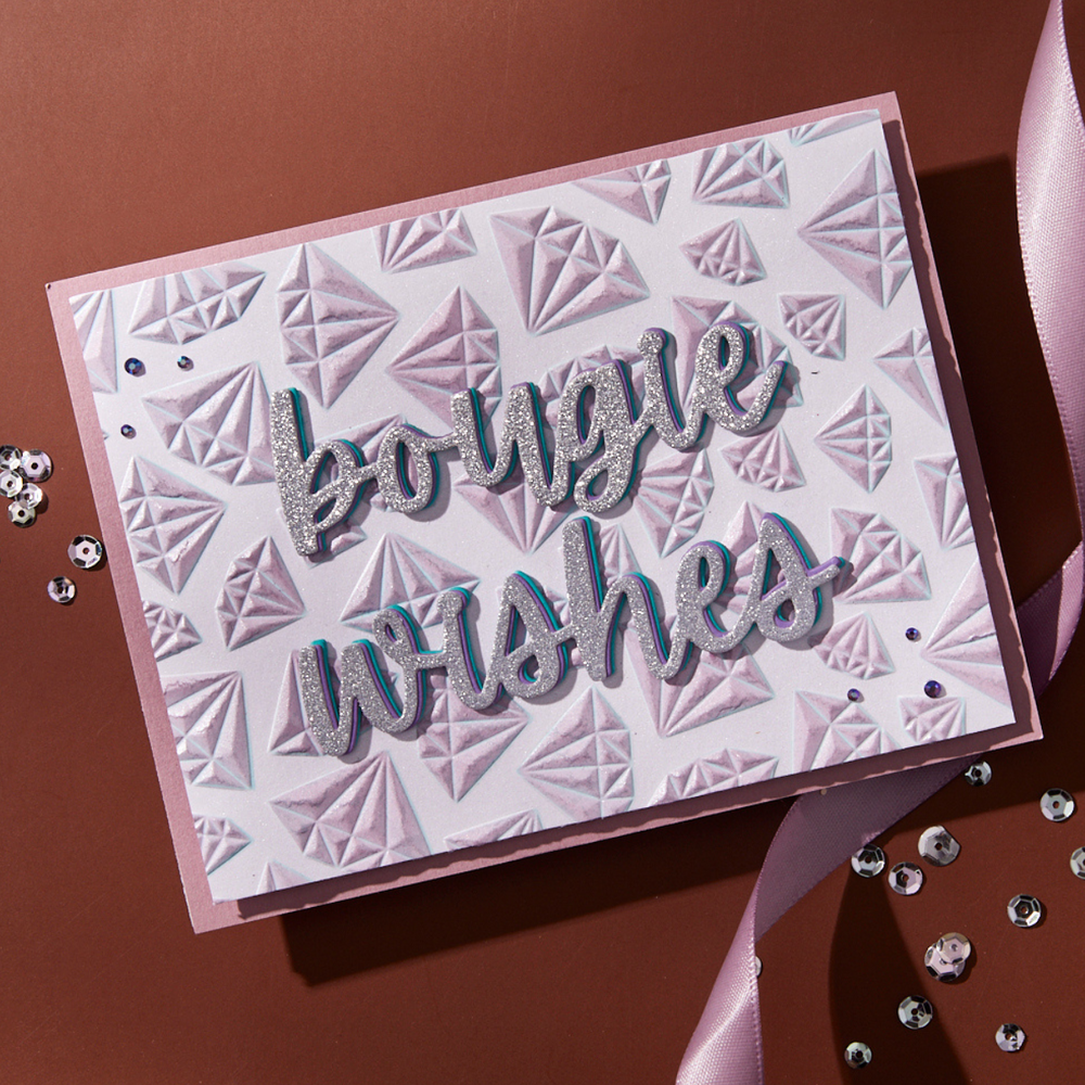 Born to Sparkle 3D Embossing Folder and Stencil Bundle by Nina Boettcher