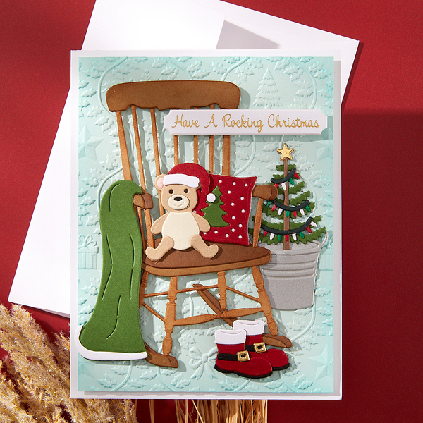 Country Christmas Banner & Sentiments Press + Foil Plate & Die Set by Annie Williams