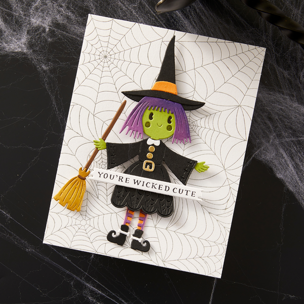 Fiona the Dancin' Witch Etched Dies from the Happy Haunting Collection