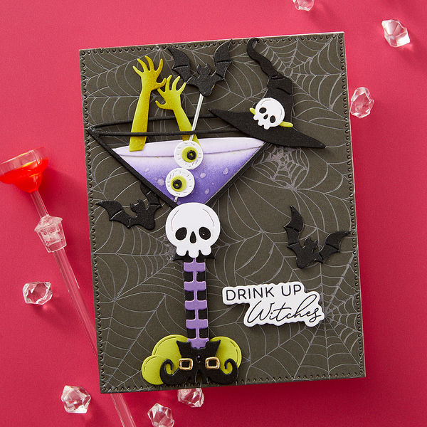 Boos! Cocktails Etched Dies from the Happy Hour Collection