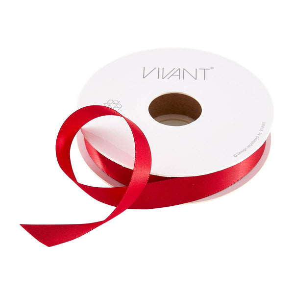Vivant Double Face Satin Warm Red Ribbon - 27.34 yards