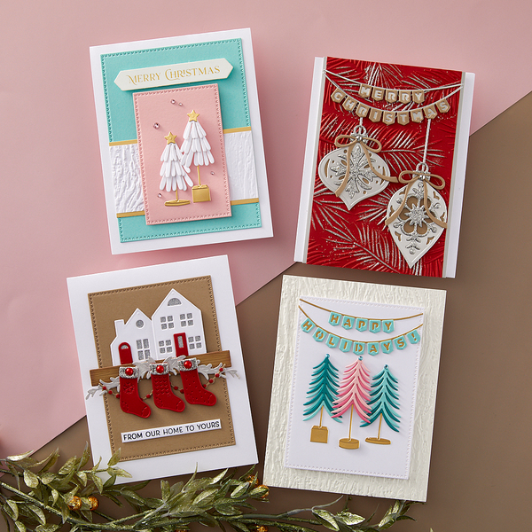 Classic Christmas Tree Etched Dies from the Timeless Trees Collection by Simon Hurley
