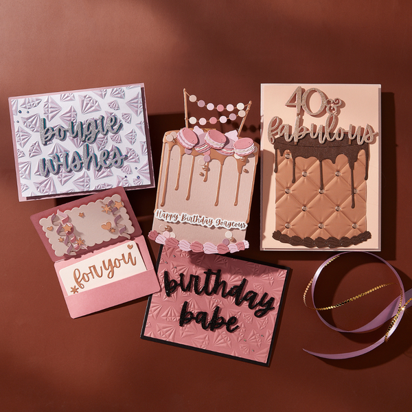 Born to Sparkle 3D Embossing Folder and Stencil Bundle by Nina Boettcher