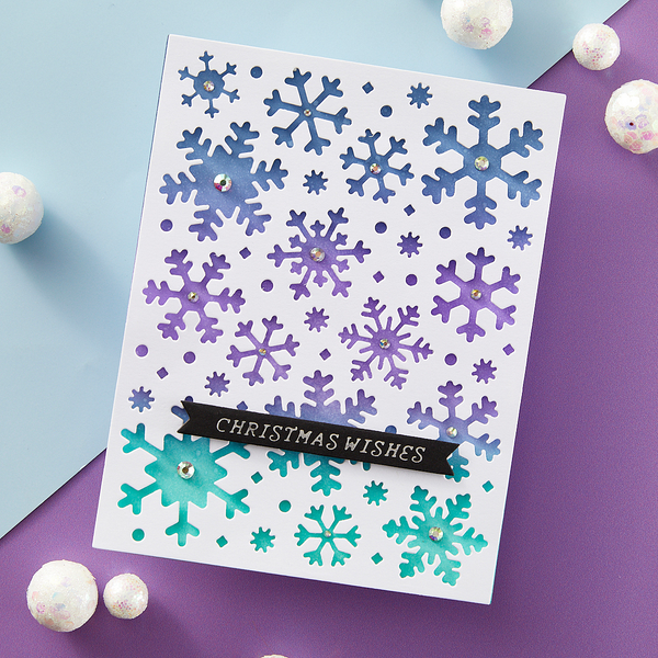 Frozen Flurries Etched Dies by Simon Hurley