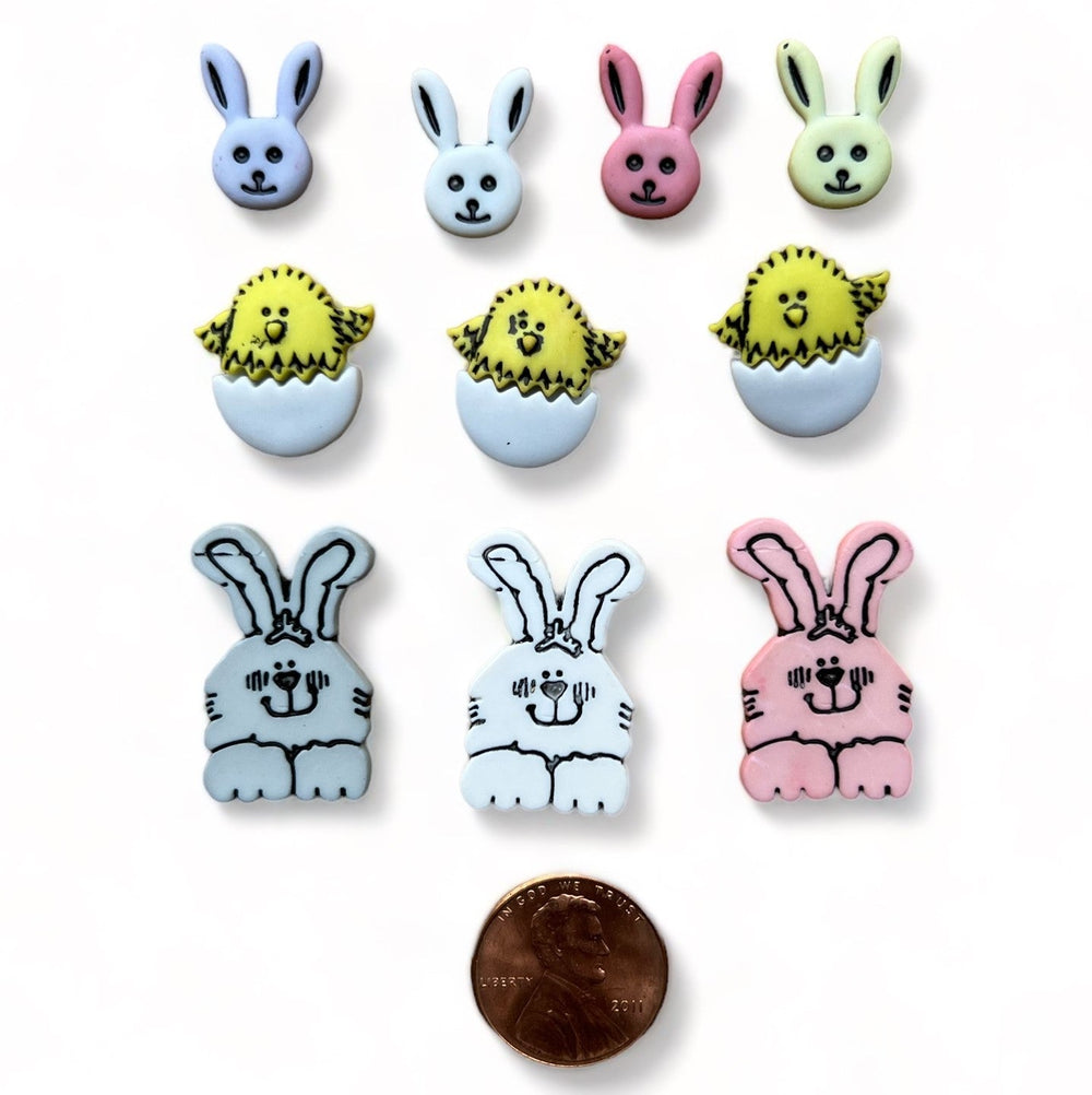Funny Bunny Buttons by Buttons Galore & More