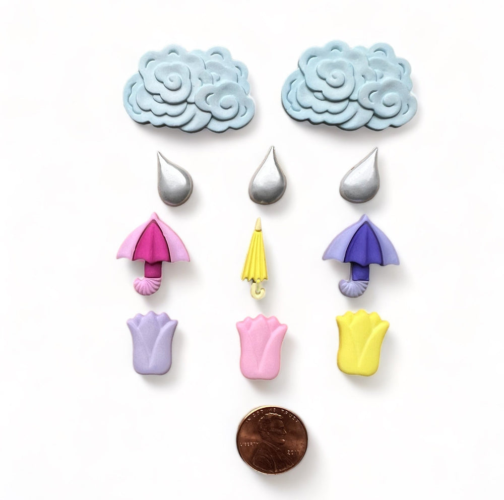 April Showers Buttons by Buttons Galore & More