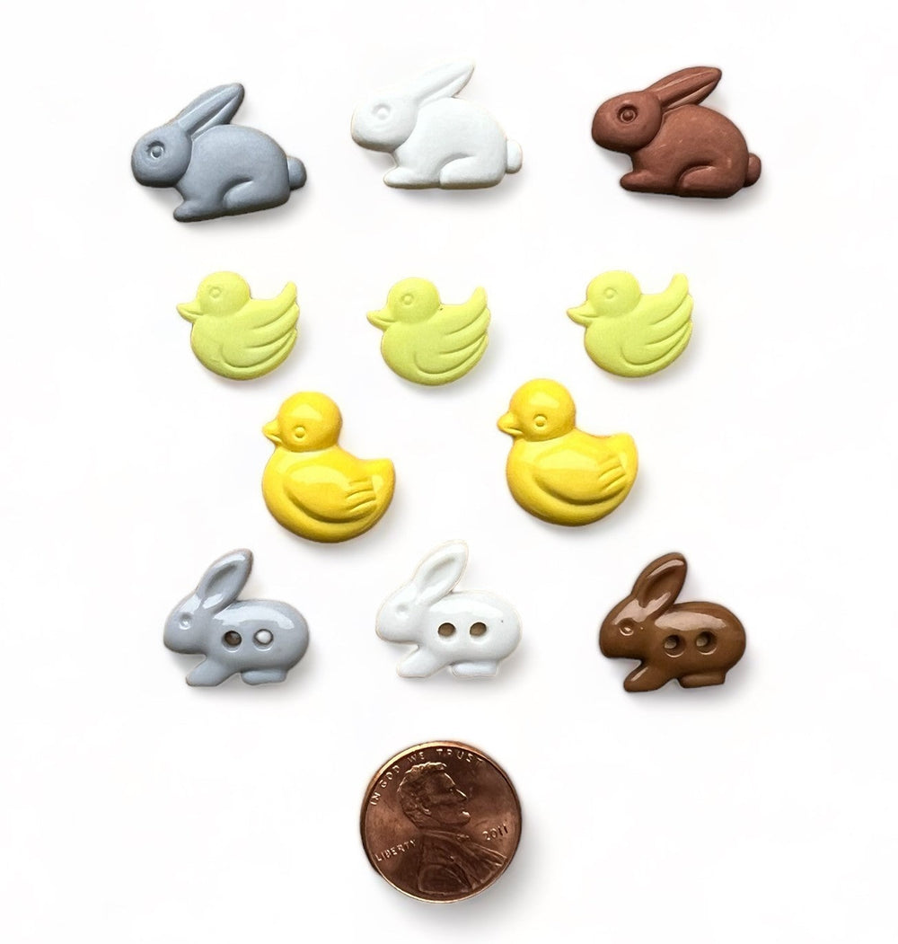Ducks and Bunnies Buttons by Buttons Galore & More